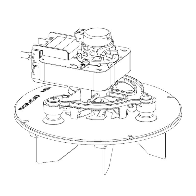 MOTEUR DES FUMEES TRIAL CAF15Y-140PSH avec joint Extraflame illustration technique pour installations de chauffage.