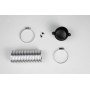 Kit complet de canalisation avec un ventilateur ARA DUKE incluant tuyau flexible, colliers et vis de fixation.