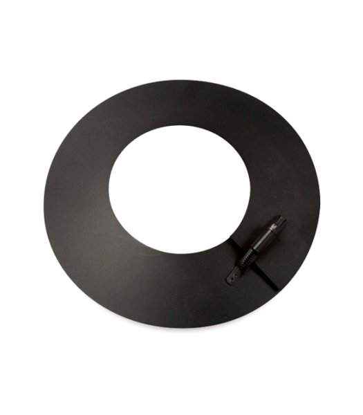 Larmier plat haut 20 mm DW ECO noir de 100 mm pour tuyaux de bâtiment, assurant une protection efficace contre les intempéries.