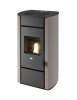 Poêle à granulés Stella 11,5 kW noir, moderne et efficace pour le chauffage, parfait pour une ambiance chaleureuse à la maison.